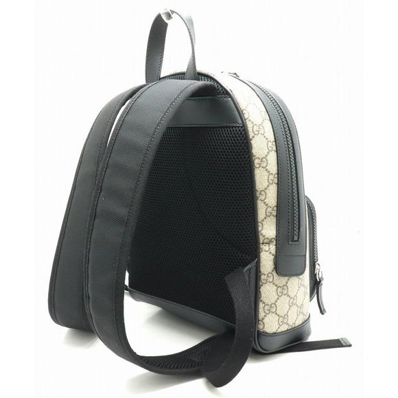 Gucci Tan Khaki Small Backpack Supreme GG Black - Picture 1 of 9